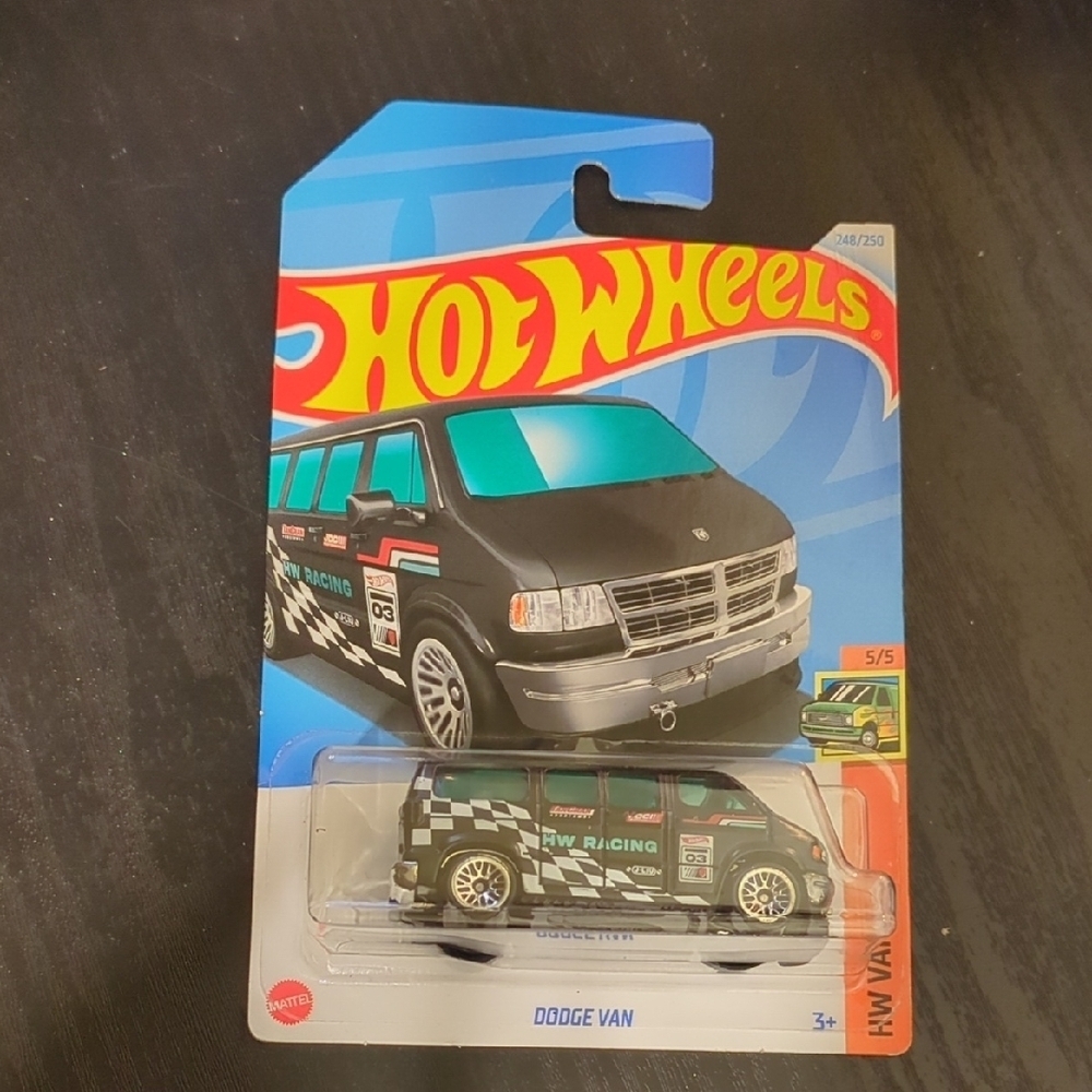 Mattel Hot Wheels Black Custom Van